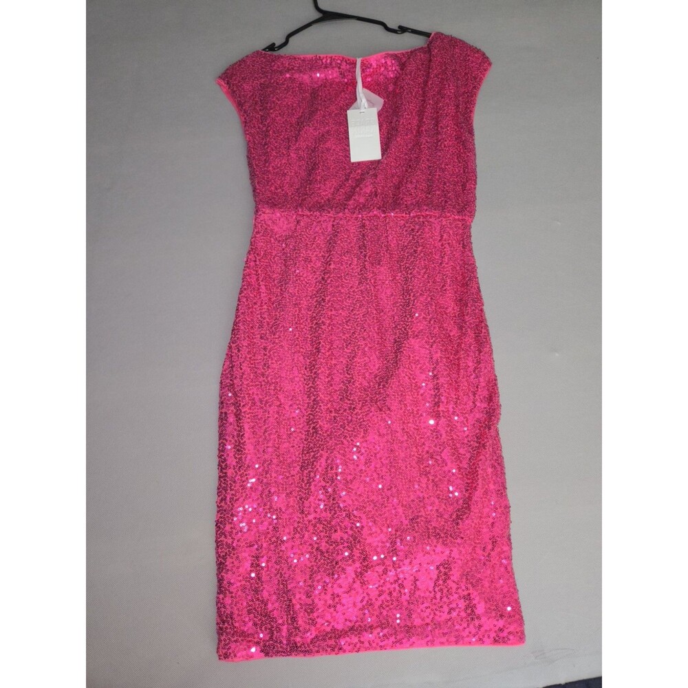 ​GRACE KARIN Sequin Mini Dress Size S Pink Sparkle Elegant Party Dress - Picture 9 of 12